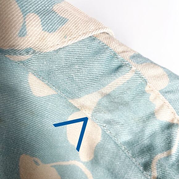 Tanya Taylor Skye Romper Blue Floral Collared Front Zip Linen Blend Sz XS‎ - Picture 12 of 12